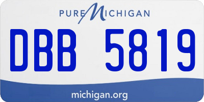 MI license plate DBB5819