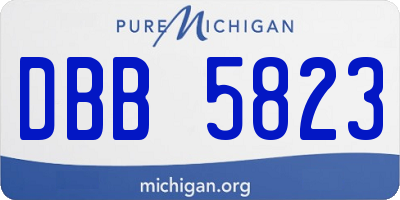MI license plate DBB5823