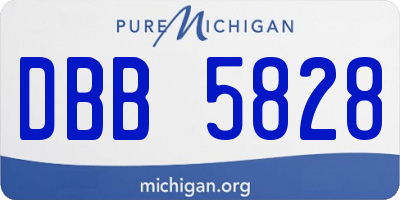 MI license plate DBB5828