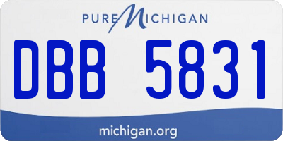 MI license plate DBB5831