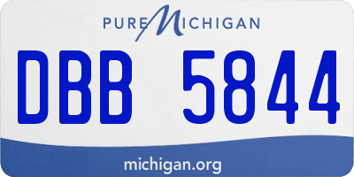 MI license plate DBB5844
