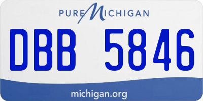 MI license plate DBB5846