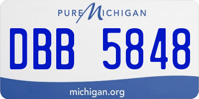 MI license plate DBB5848
