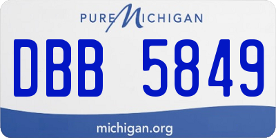 MI license plate DBB5849