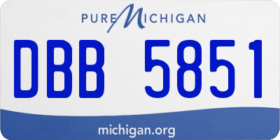MI license plate DBB5851