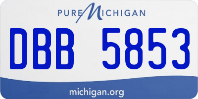 MI license plate DBB5853