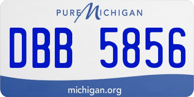 MI license plate DBB5856