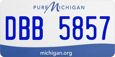 MI license plate DBB5857