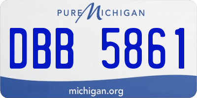 MI license plate DBB5861