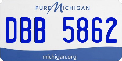 MI license plate DBB5862