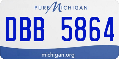 MI license plate DBB5864
