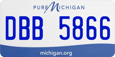 MI license plate DBB5866