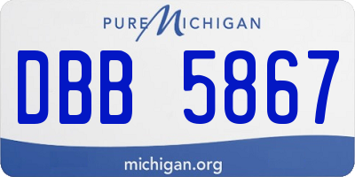 MI license plate DBB5867