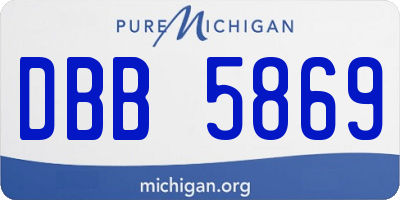 MI license plate DBB5869