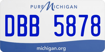 MI license plate DBB5878