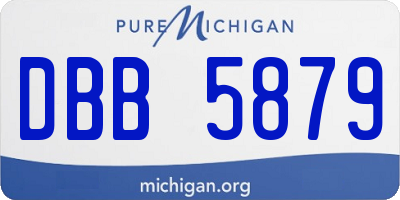 MI license plate DBB5879