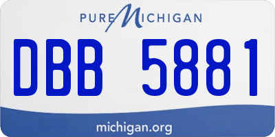MI license plate DBB5881