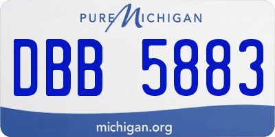 MI license plate DBB5883