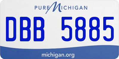 MI license plate DBB5885