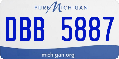 MI license plate DBB5887