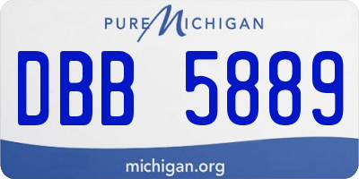MI license plate DBB5889