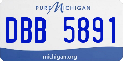 MI license plate DBB5891