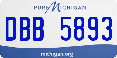 MI license plate DBB5893