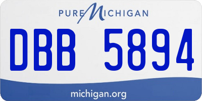 MI license plate DBB5894
