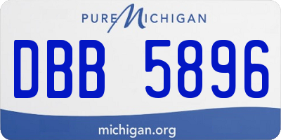 MI license plate DBB5896