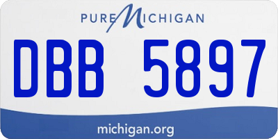 MI license plate DBB5897