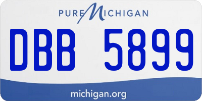 MI license plate DBB5899