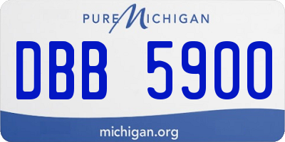 MI license plate DBB5900