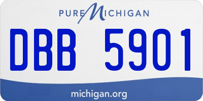 MI license plate DBB5901