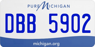MI license plate DBB5902