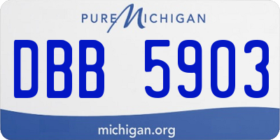 MI license plate DBB5903