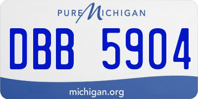 MI license plate DBB5904