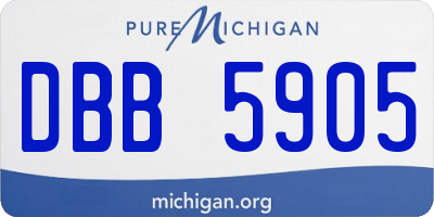 MI license plate DBB5905