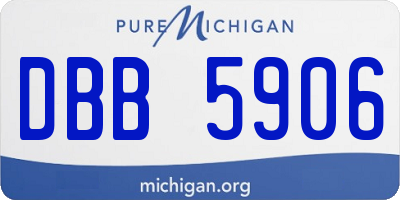 MI license plate DBB5906