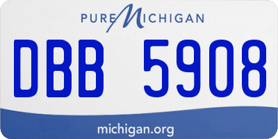 MI license plate DBB5908
