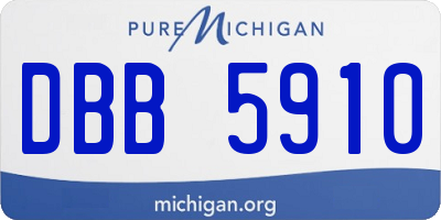 MI license plate DBB5910