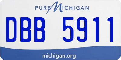 MI license plate DBB5911