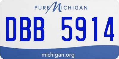 MI license plate DBB5914