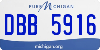 MI license plate DBB5916