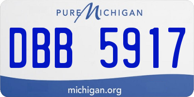 MI license plate DBB5917