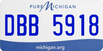 MI license plate DBB5918