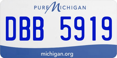 MI license plate DBB5919