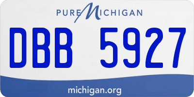 MI license plate DBB5927