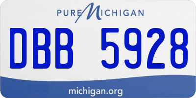 MI license plate DBB5928