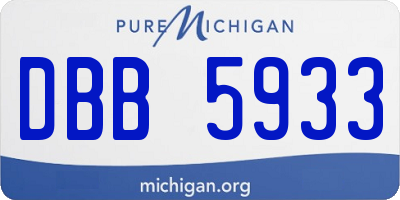 MI license plate DBB5933