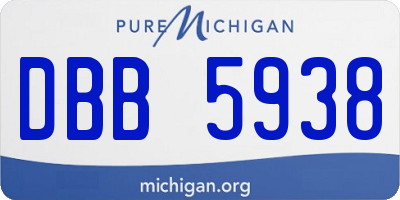 MI license plate DBB5938